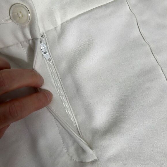 Express Stretchable Trousers Ankle High Rise Curvy White Women's Pants Size 8S N - Picture 4 of 16